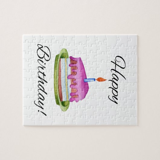 Vrolijke verjaardag! legpuzzel (Horizontaal)