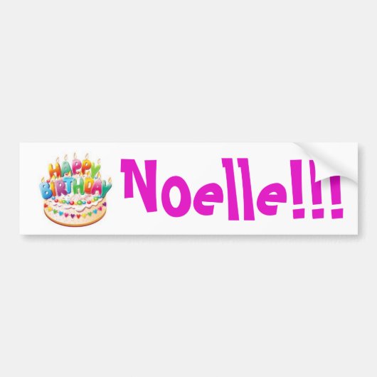 Vrolijke verjaardag! Noelle! sticker {Sjabloon} (Voorkant)