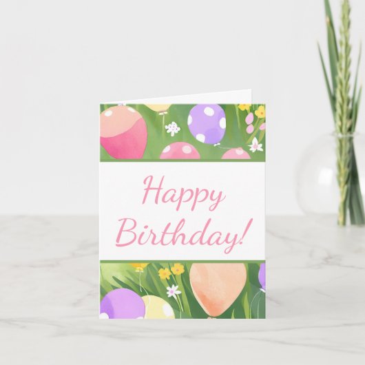 Vrolijke verjaardag! notitiekaartje (Voorkant)