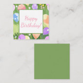 Vrolijke verjaardag! notitiekaartje (Voorkant / Achterkant)