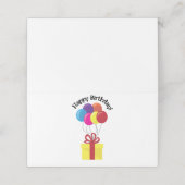 Vrolijke verjaardag! plaatskaartje (Buitenkant ongevouwen)