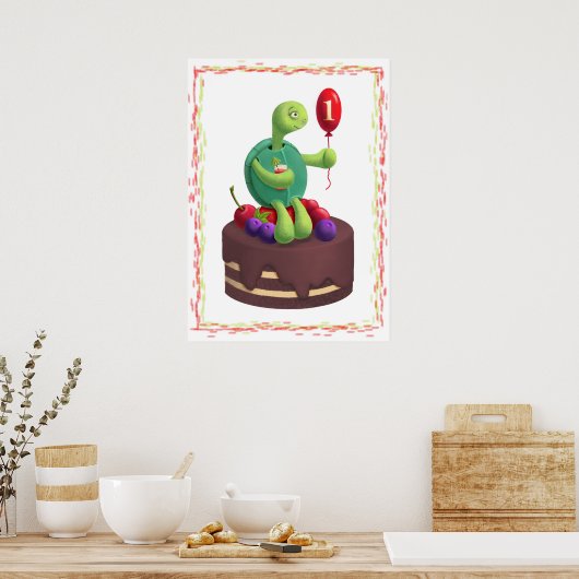 Vrolijke verjaardag! poster (Keuken)