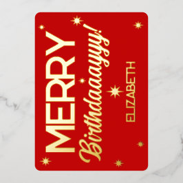 Vrolijke verjaardag - Prosperity Christmas Star Folie Feestdagenkaart