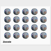 Vrolijke verjaardag! ronde sticker (Vel)