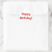 Vrolijke verjaardag! ronde sticker (Tas)