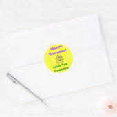 Vrolijke verjaardag! ronde sticker (Envelop)