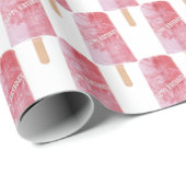 vrolijke verjaardag roze popsiche cadeaupapier (Rol Hoek)