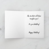 vrolijke verjaardag shine zebra zwarte haarhaar kaart (Binnen)