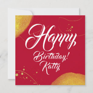 Vrolijke verjaardag simpelweg een moderne gouden p