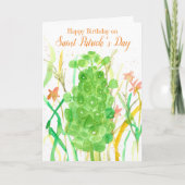Vrolijke verjaardag St. Patrick's Day Gods zegenin Kaart (Voorkant)