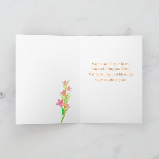 Vrolijke verjaardag St. Patrick's Day Gods zegenin Kaart (Binnen)