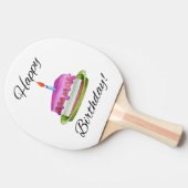 Vrolijke verjaardag! tafeltennisbatje (Zijkant)