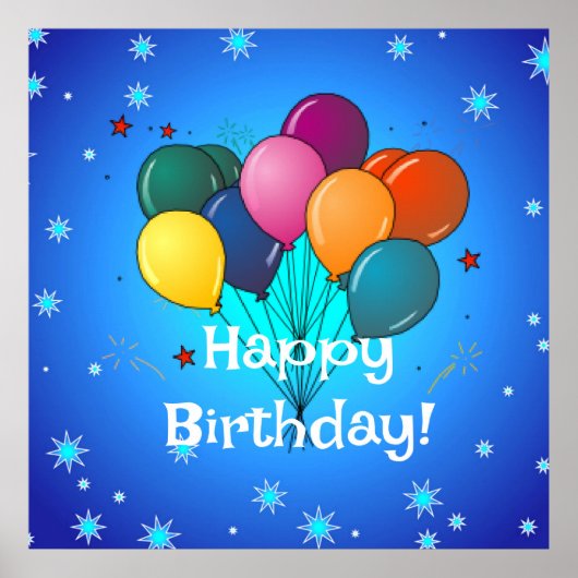 Vrolijke verjaardag...tijd om te vieren! Klassieke Poster (Voorkant)