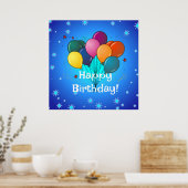 Vrolijke verjaardag...tijd om te vieren! Klassieke Poster (Keuken)