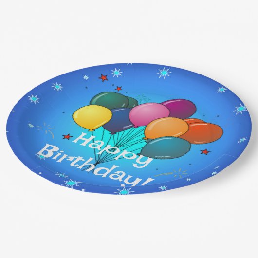 Vrolijke verjaardag...tijd om te vieren! papieren bordje (Gekanteld)