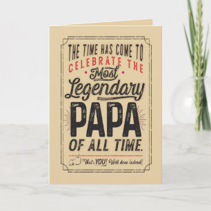 Vrolijke verjaardag van de meeste Legendary PAPA v Kaart