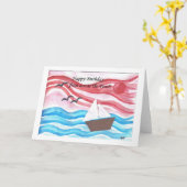 vrolijke verjaardag van de overkant van de vijver kaart (Gele Bloem)