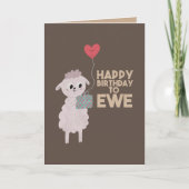 Vrolijke verjaardag van Ewe Kaart (Voorkant)