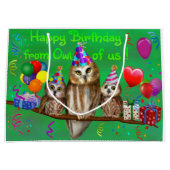Vrolijke verjaardag van Owl van ons! Large Cadeautasje (Voorkant)
