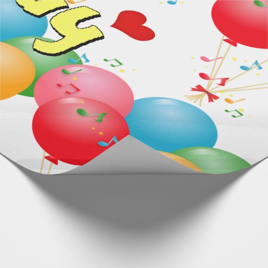 Vrolijke verjaardag! Verpakkingspapier Cadeaupapier (Hoek)