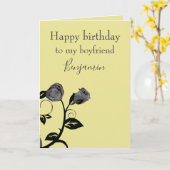 Vrolijke verjaardag voor een Boyvriend Kaart (Gele Bloem)