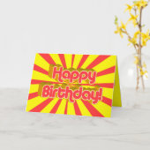 Vrolijke verjaardag voor een Groovy Guy! Kaart (Gele Bloem)