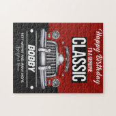 Vrolijke verjaardag voor een klassieke man legpuzzel (Horizontaal)