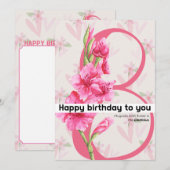 vrolijke verjaardag voor jou : August geboorte blo Feestdagenkaart (Voorkant / Achterkant)