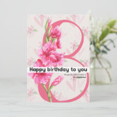 vrolijke verjaardag voor jou : August geboorte blo Feestdagenkaart (Staand voorkant)