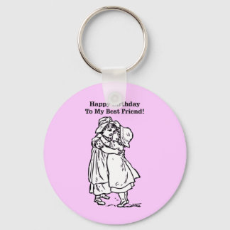 Vrolijke verjaardag voor mijn beste vriend! sleutelhanger