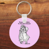 Vrolijke verjaardag voor mijn beste vriend! sleutelhanger (Voorkant)