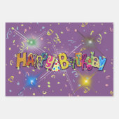 Vrolijke verjaardagsballonnen inpakpapier vel (Voorkant 2)