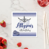 Vrolijke verjaardagsfeestje, elke leeftijd marineb servet (Insitu)