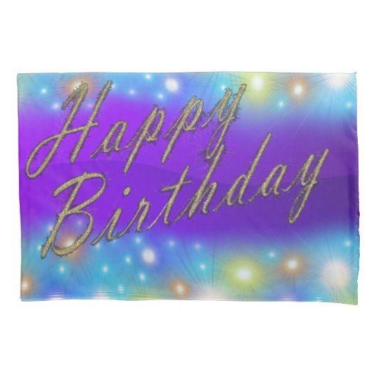 vrolijke verjaardagskussens hoesjes kussensloop (Voorkant)