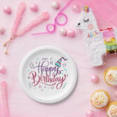 Vrolijke verjaardagspapier Borden Papieren Bordje (Feest)