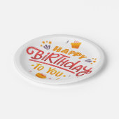 Vrolijke verjaardagspapier Borden Papieren Bordje (Gekanteld)