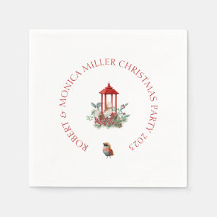 Vrolijke Vibe Kerstbloemen & lantaarn boeket Servet