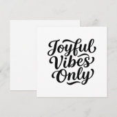 Vrolijke Vibes Typografie Bedankkaart (Voorkant / Achterkant)