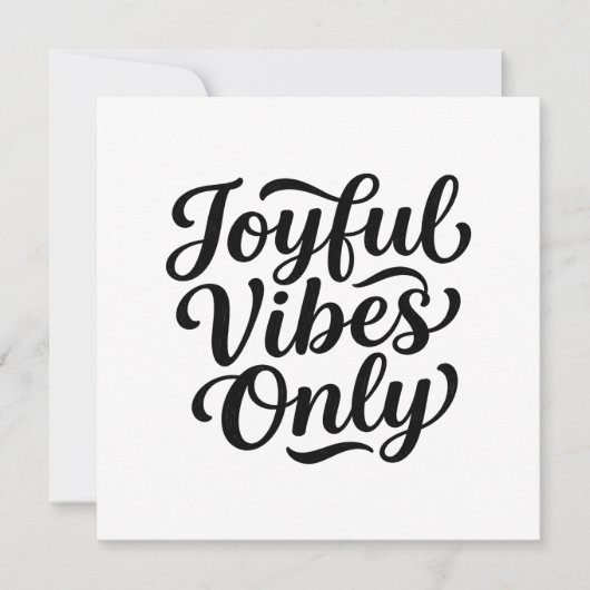 Vrolijke Vibes Typografie Bedankkaart (Voorkant)