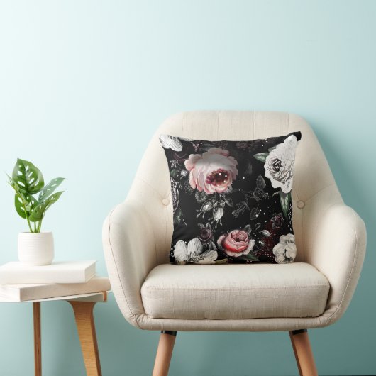 Vrolijke Victoriaanse Roos Kleurrijke Bloemen Kussen (Stoel)