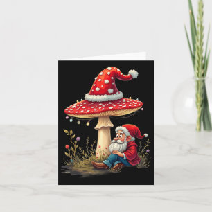 Vrolijke Vintage Christmas Gnome Mushroom Santa Cl Kaart