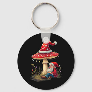 Vrolijke Vintage Christmas Gnome Mushroom Santa Cl Sleutelhanger