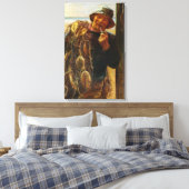 Vrolijke Visser (door Frederick Morgan) Canvas Afdruk (Insitu (Slaapkamer))