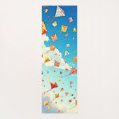 Vrolijke vliegers stijgen hoog op yogamat (Achterkant)