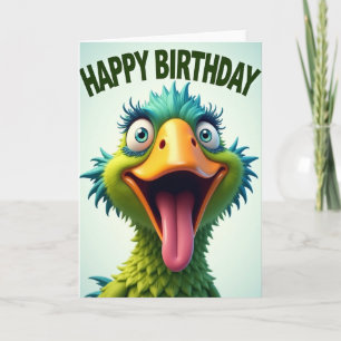 Vrolijke Vogel Verjaardagskaart Kaart