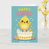 Vrolijke Vogel Viering Kaart (Gele Bloem)