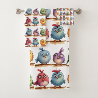 Vrolijke Vogels Bad Handdoek