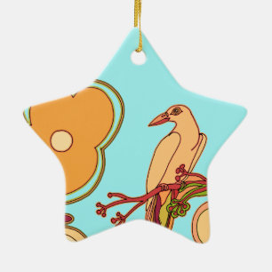 Vrolijke Vogels Keramisch Ornament