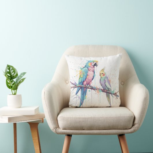 Vrolijke vogels kussen (Stoel)