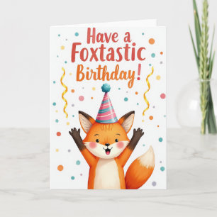 Vrolijke Vos Feestkaart Kaart